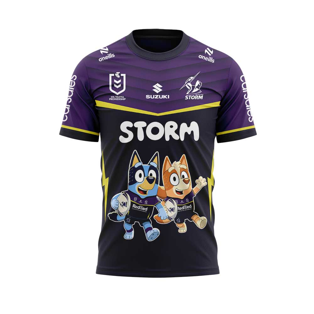 Limited Edition Melbourne Storm Bluey and Bingo T-Shirt