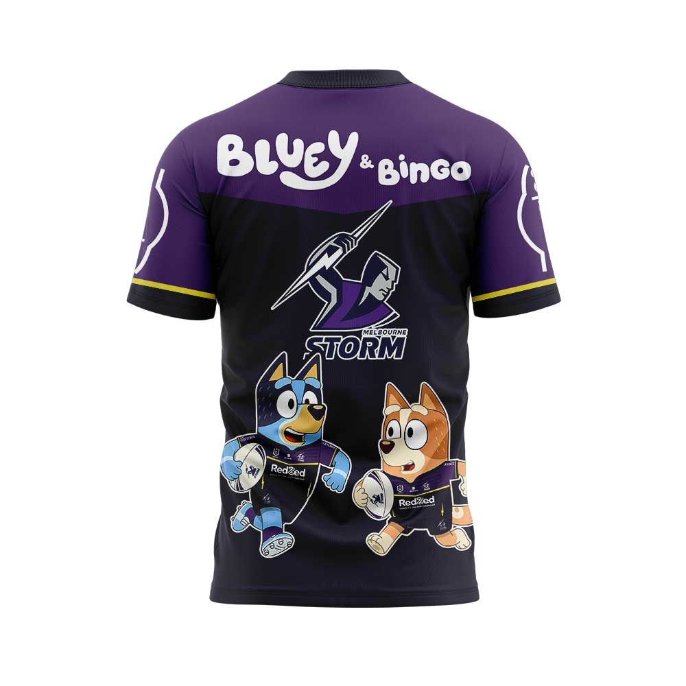 Limited Edition Melbourne Storm Bluey and Bingo T-Shirt