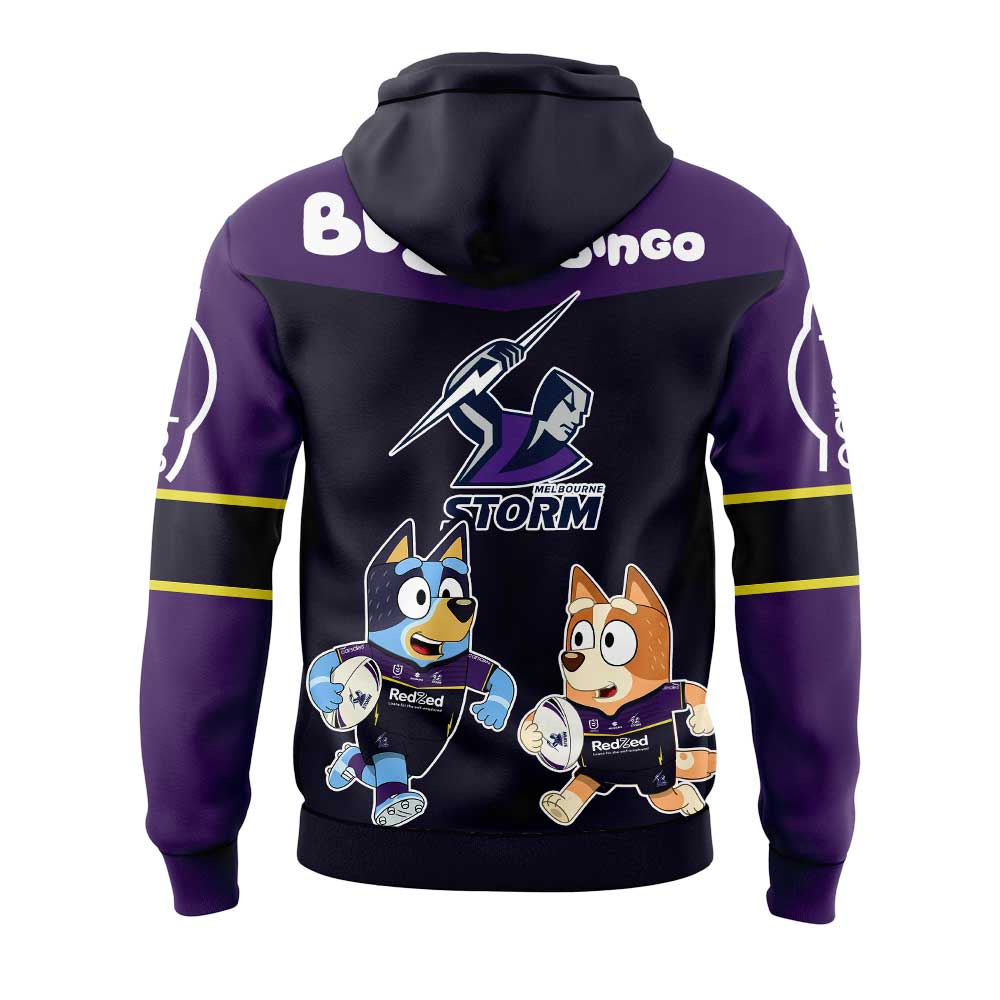 Limited Edition Melbourne Storm Bluey and Bingo Hoodie