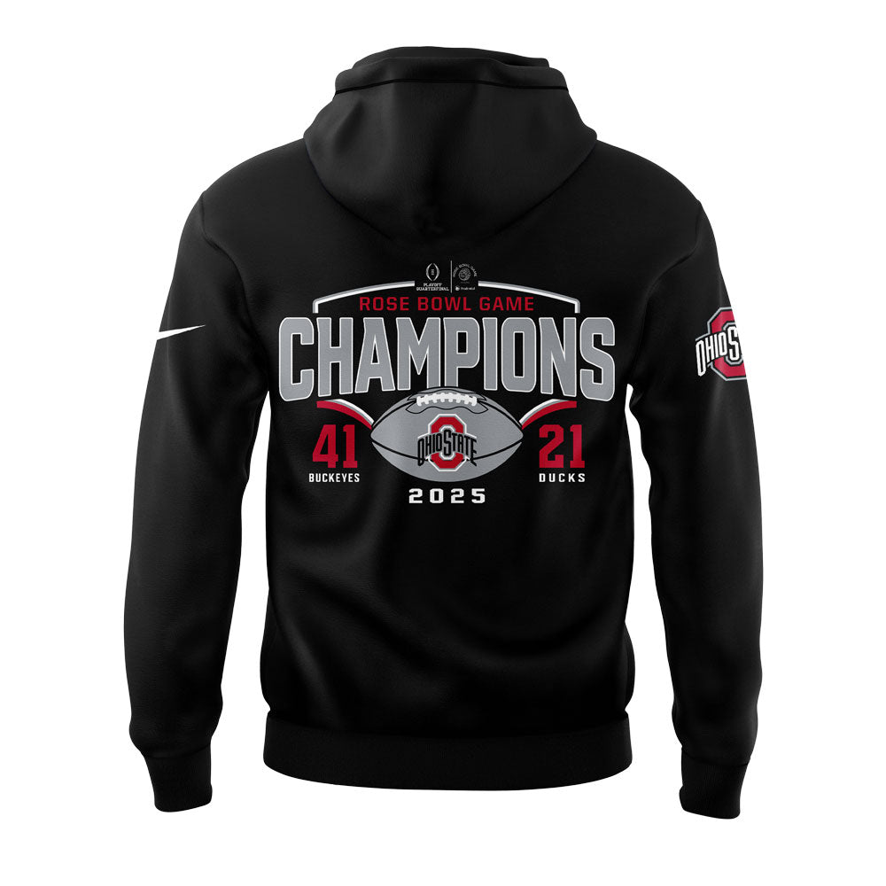 Ohio State Football 2025 Rose Bowl Champions Hoodie