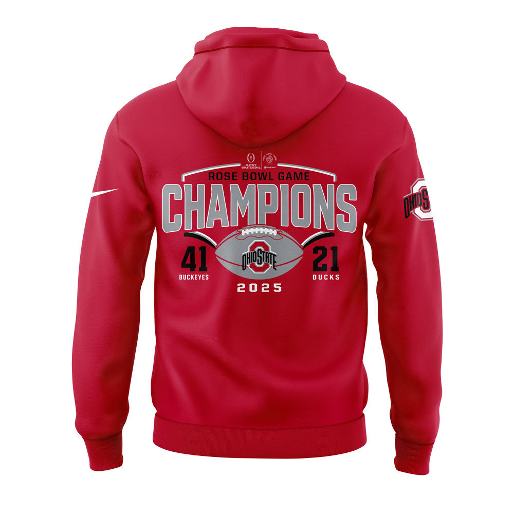 Ohio State Football 2025 Rose Bowl Champions Hoodie