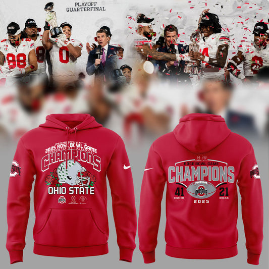 Ohio State Football 2025 Rose Bowl Champions Hoodie