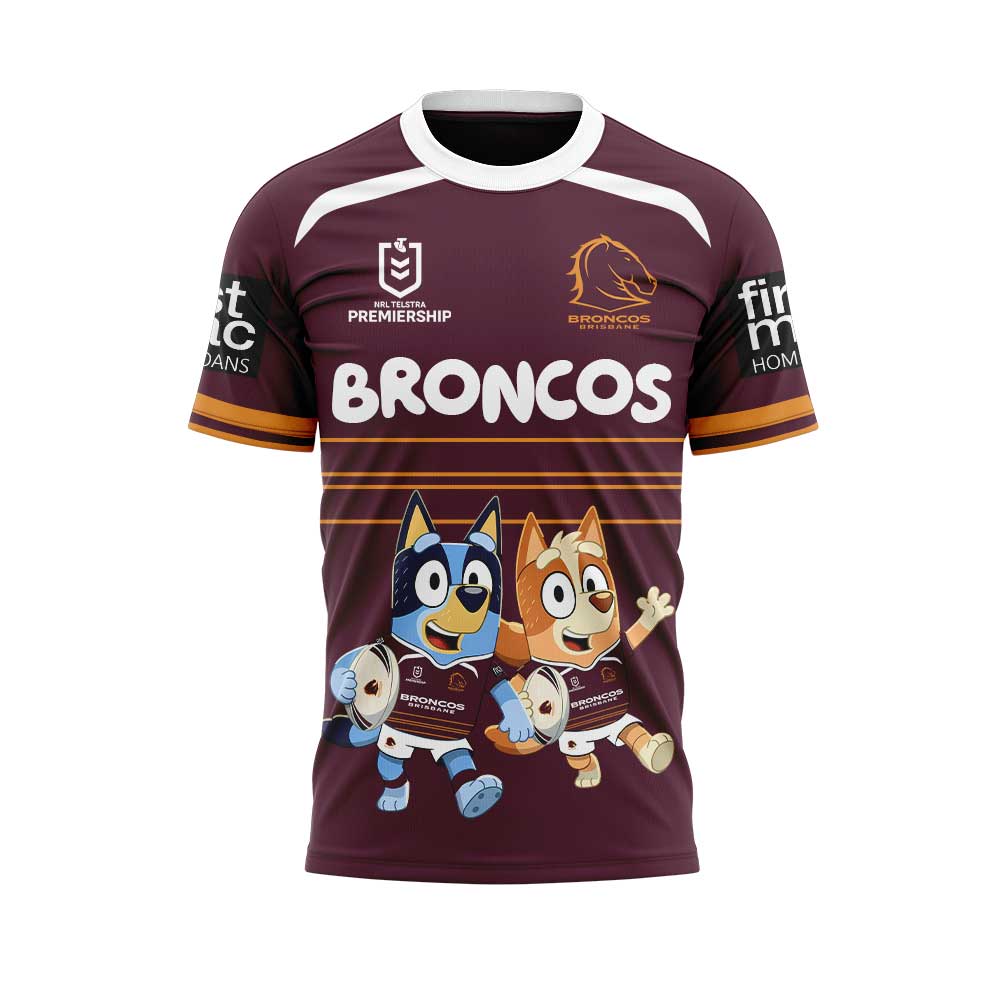 Limited Edition Brisbane Broncos x Bluey and Bingo T-Shirt