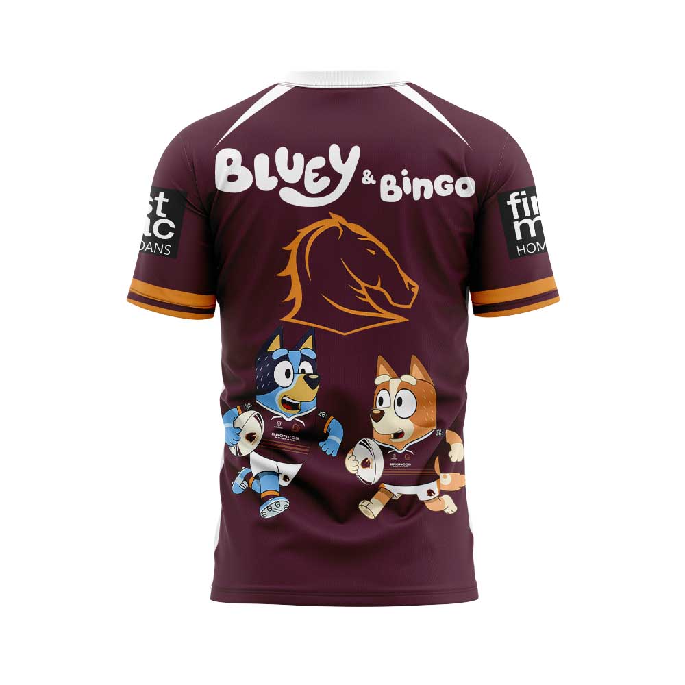 Limited Edition Brisbane Broncos x Bluey and Bingo T-Shirt