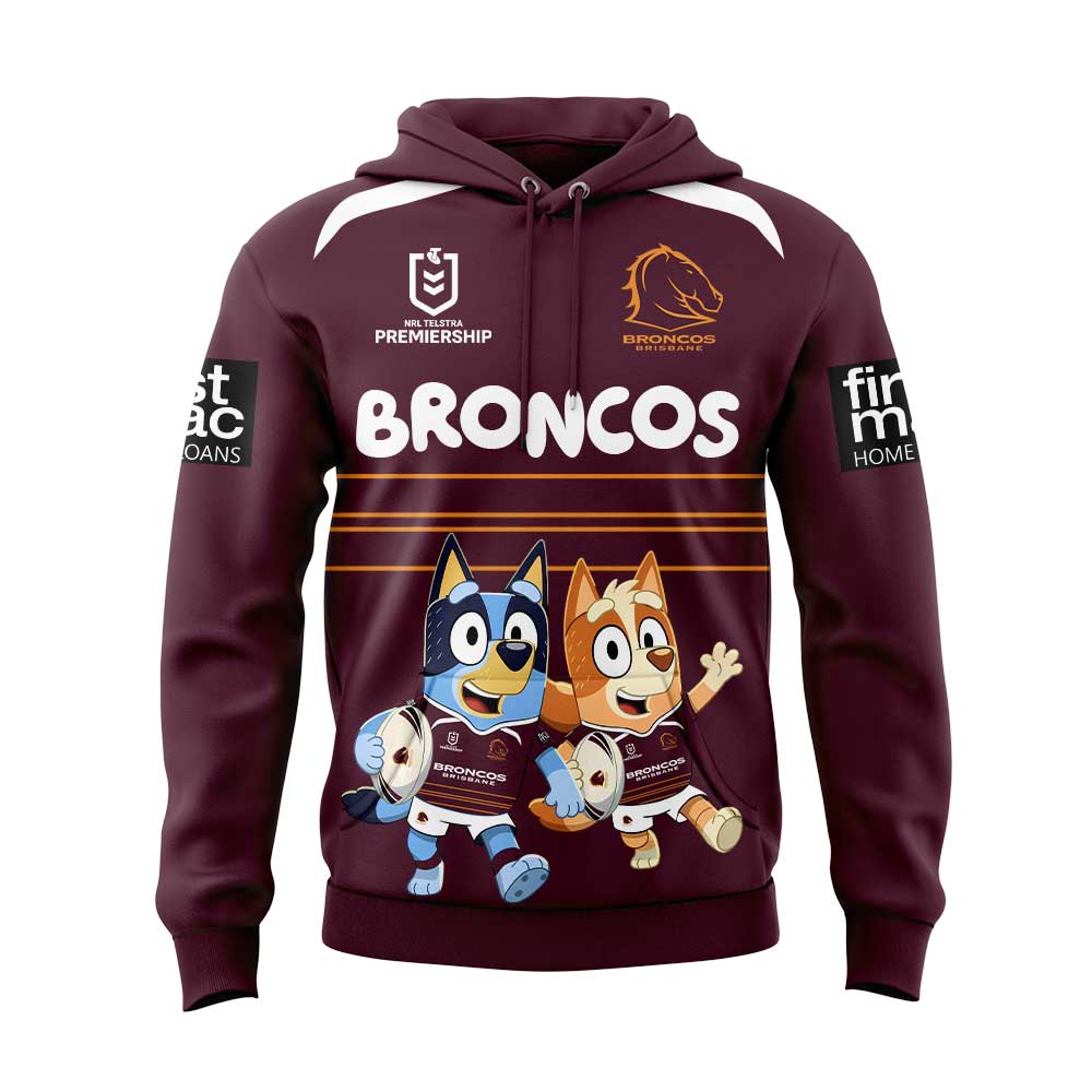Limited Edition Brisbane Broncos x Bluey and Bingo Hoodie