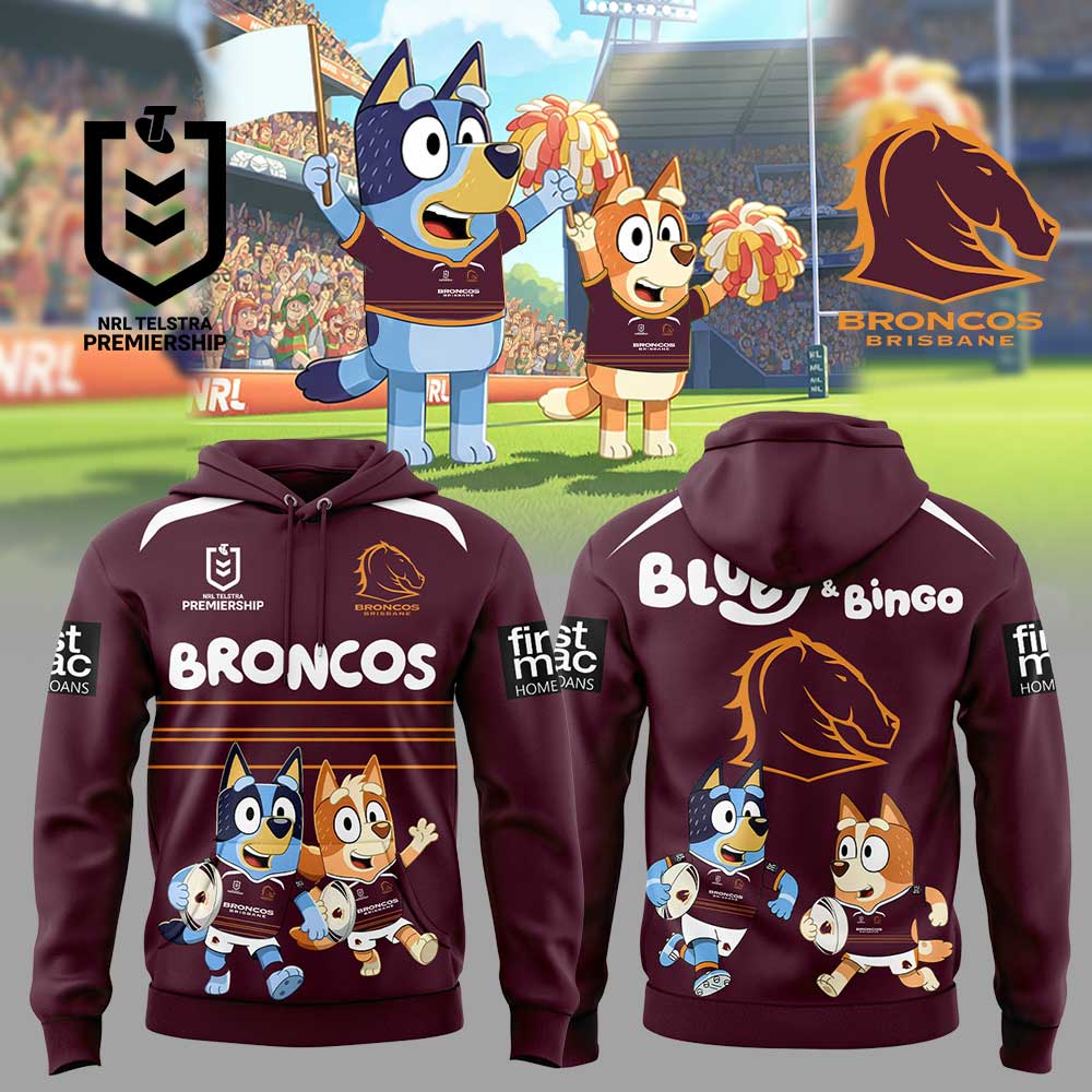 Limited Edition Brisbane Broncos x Bluey and Bingo Hoodie