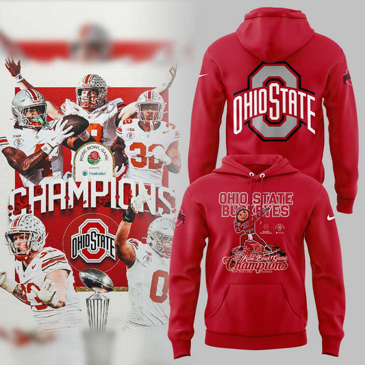 Ohio State Football 2025 Rose Bowl Champions Hoodie