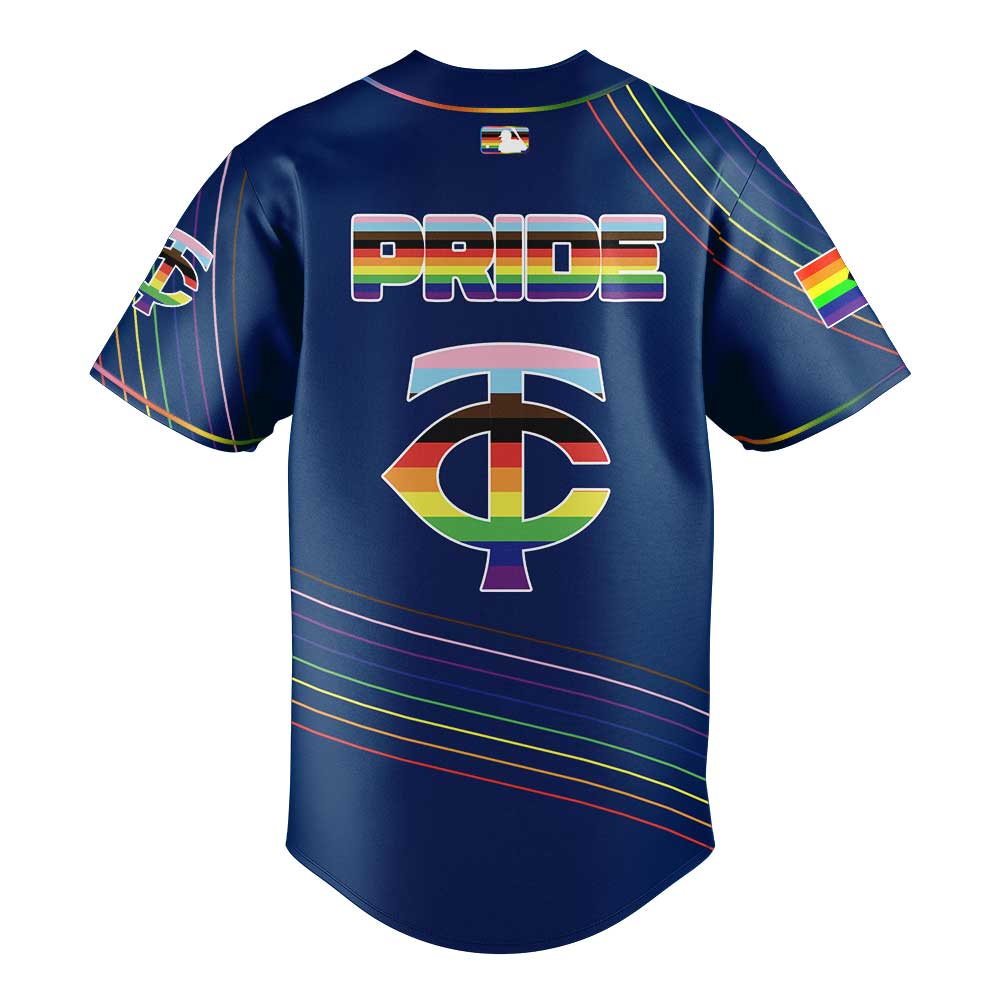Limited Edition Minnesota Twins Happy Pride Month Blue Jersey