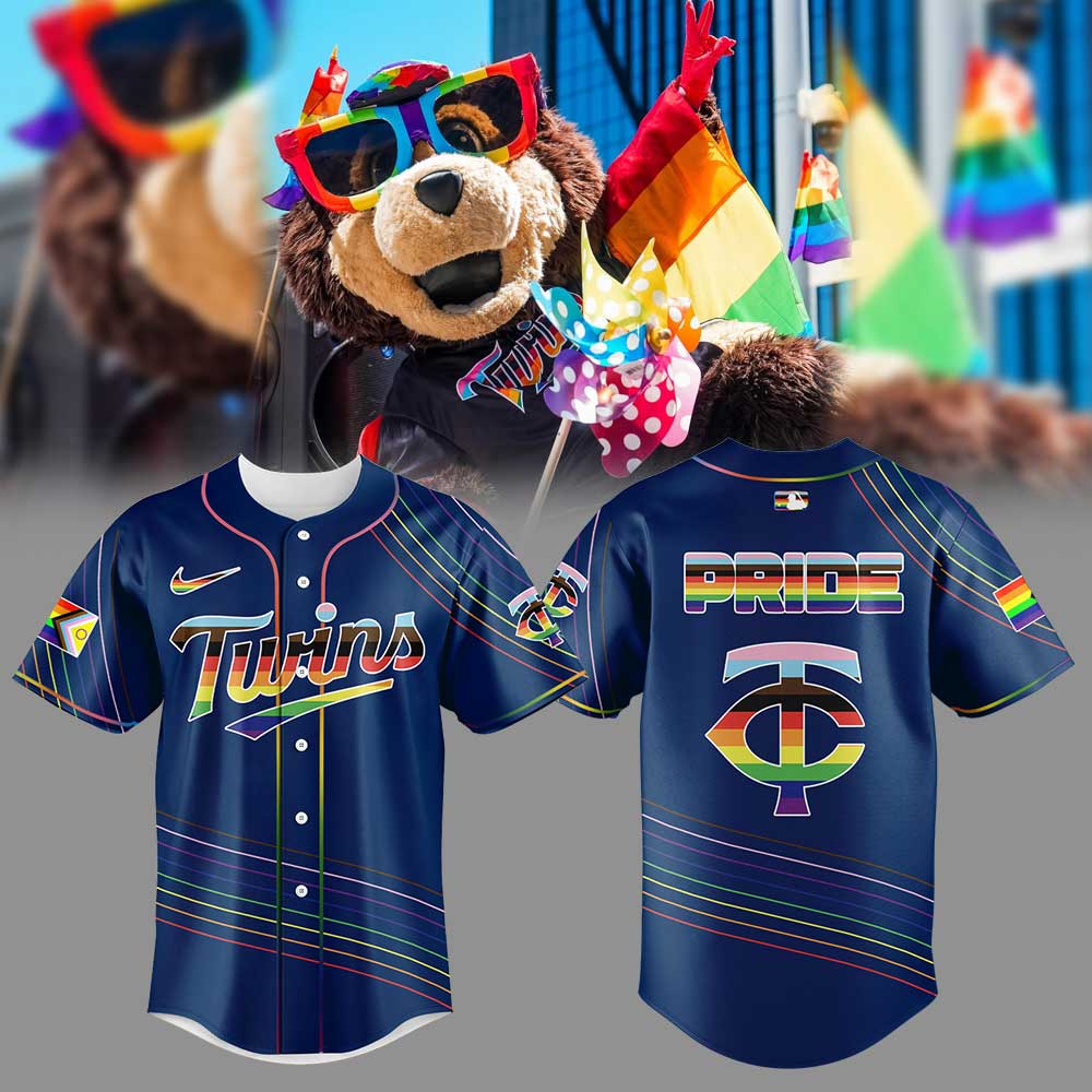 Limited Edition Minnesota Twins Happy Pride Month Blue Jersey