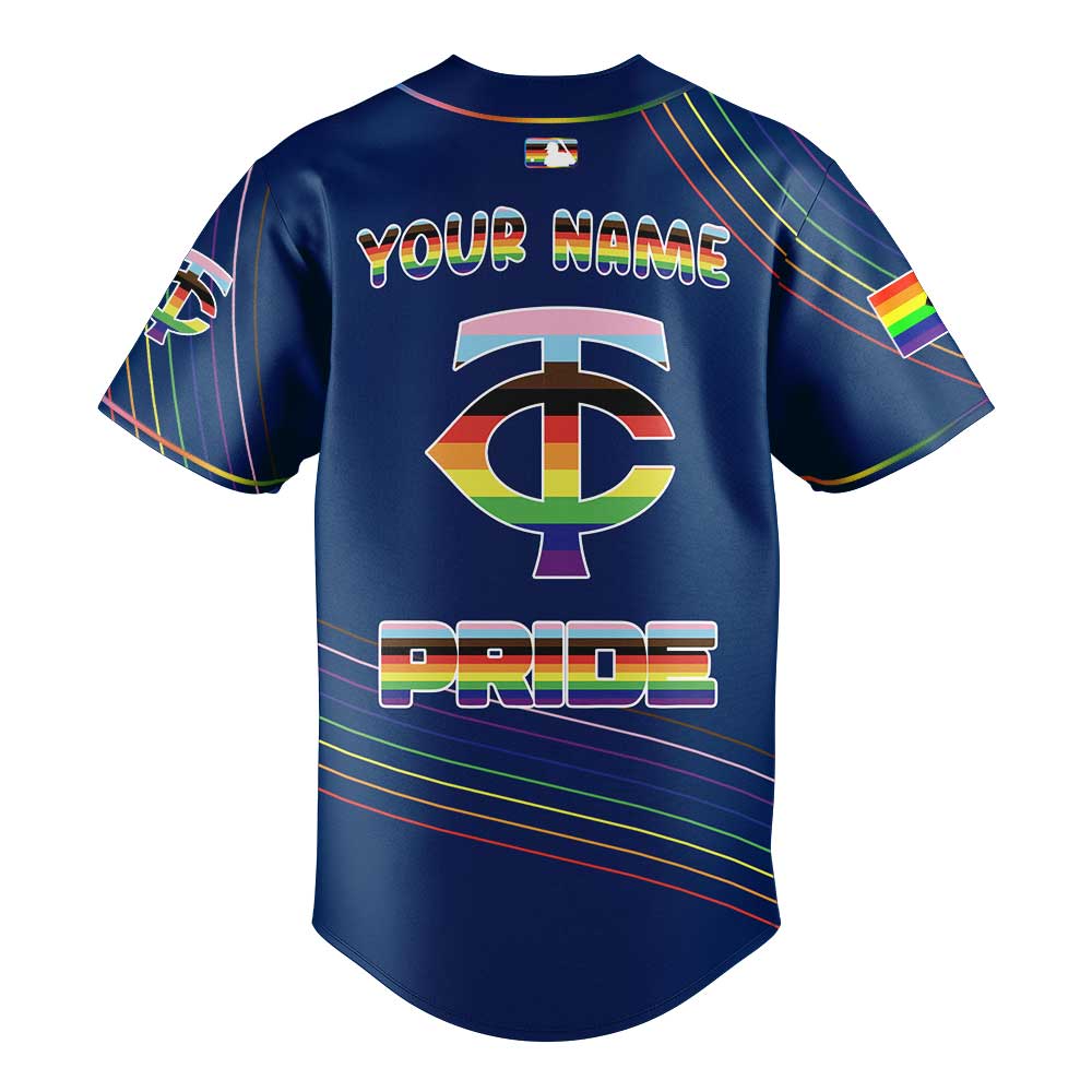 Limited Edition Minnesota Twins Happy Pride Month Blue Jersey