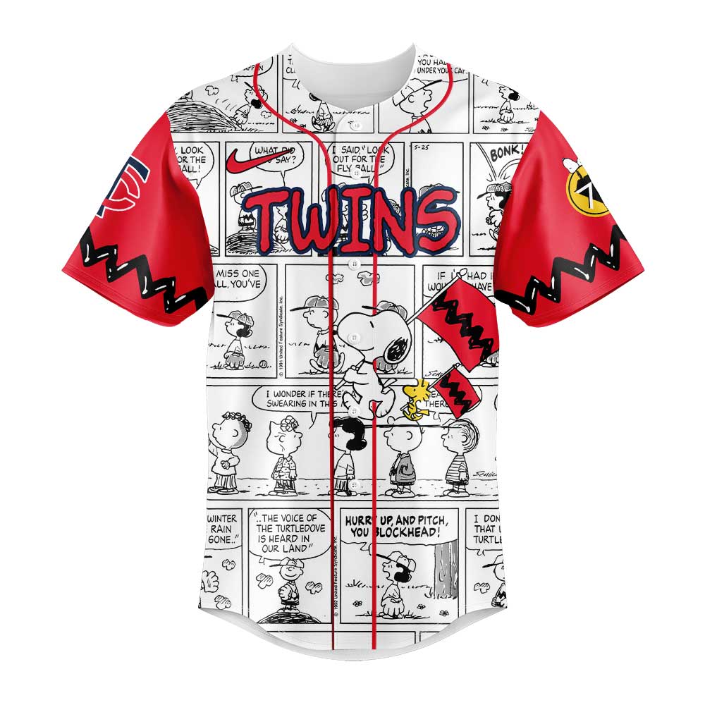 Limited Edition Minnesota Twins 75th Anniversary of Peanuts Plus Jersey