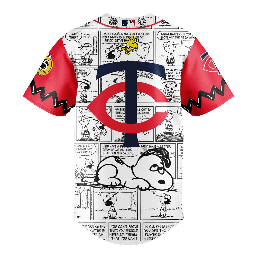 Limited Edition Minnesota Twins 75th Anniversary of Peanuts Plus Jersey
