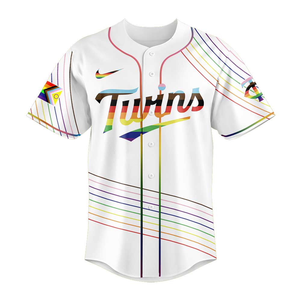 Limited Edition Minnesota Twins Happy Pride Month White Jersey