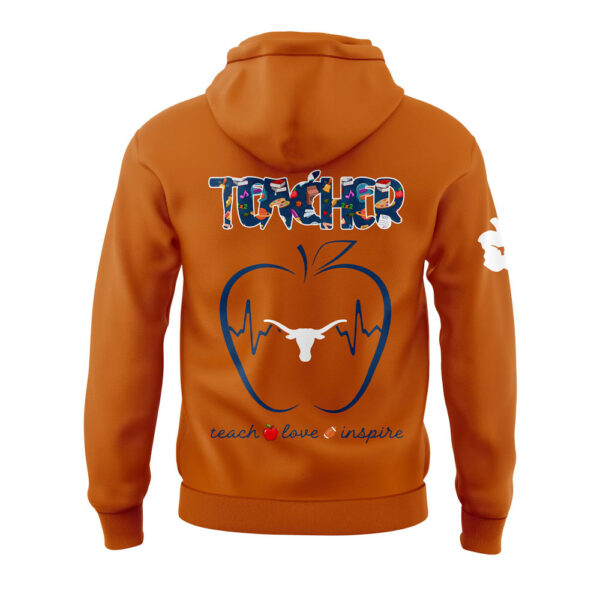 Texas Football TEACHER Appreciation 2025 Orange Combo Hoodie