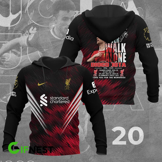 Diogo Jota Thank You For The Memories LFC 2025 Hoodie