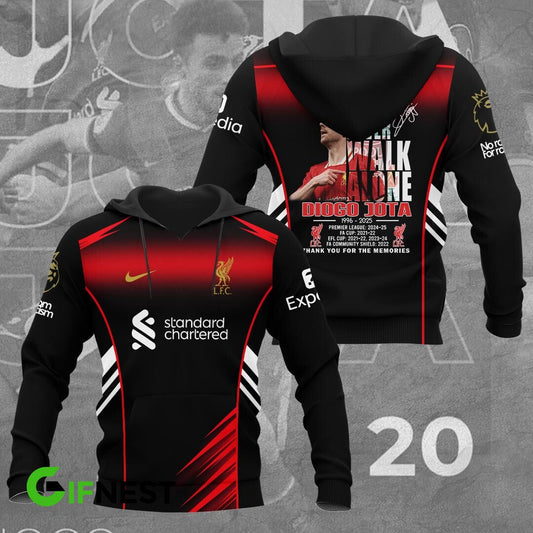 Diogo Jota Thank You For The Memories LFC 2025 Hoodie