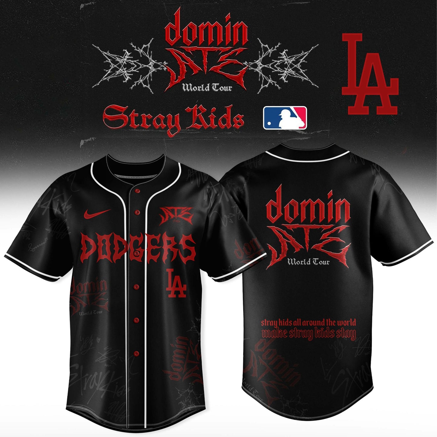 Los Angeles Dodgers x Stray Kids – DominATE World Tour 2025 Jersey