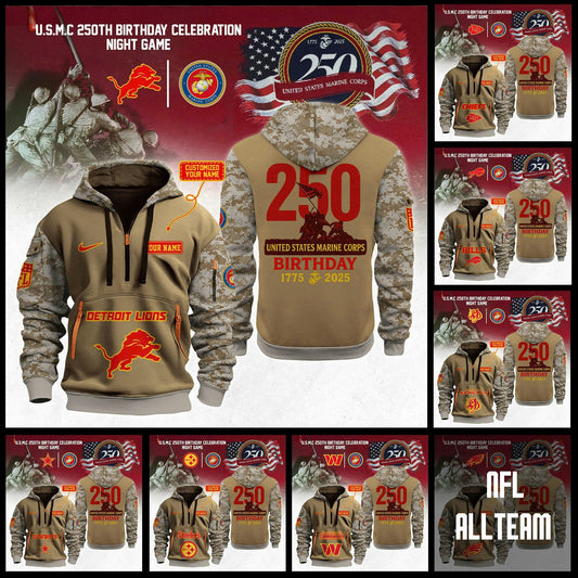 NFL x U.S.M.C 250th Anniversary Hoodie 2025 Limited