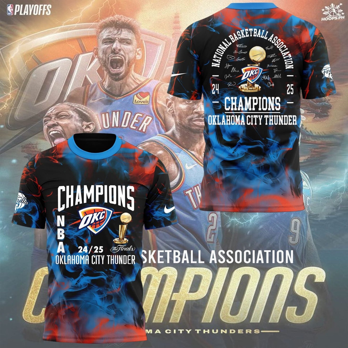 OKC THUNDER 2025 NBA CHAMPIONS T-Shirt