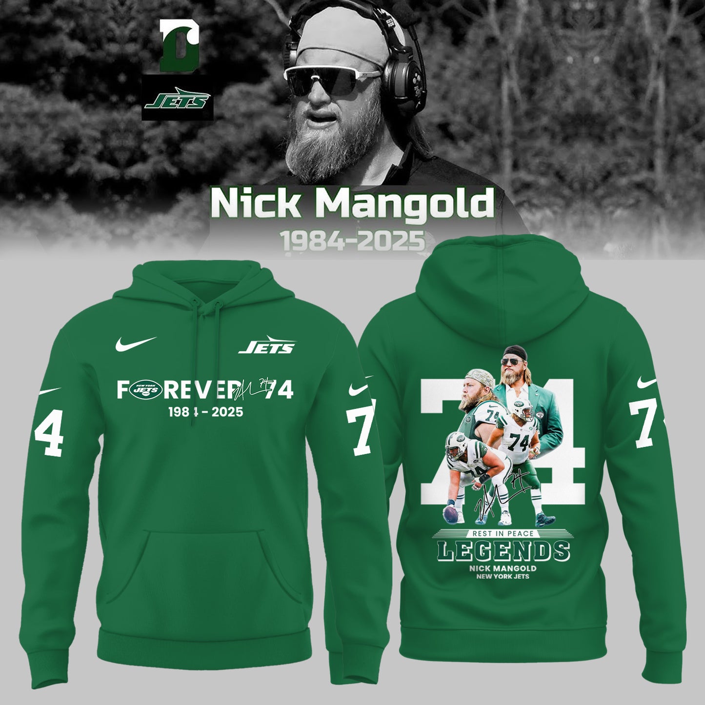 Forever. 74 Nick Mangold Will Forever Be A Jet Hoodie