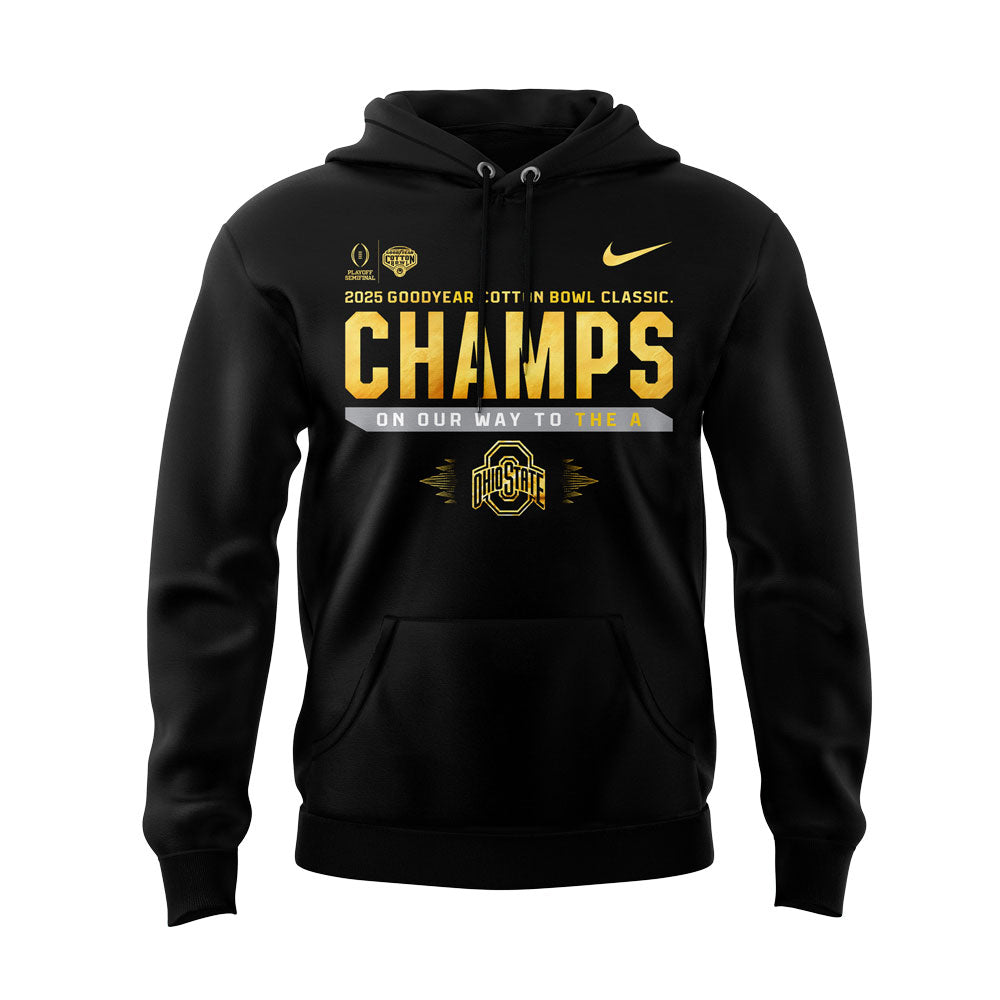 Ohio State Football ARE 2025 COTTON BOWL CHAMPIONS Black Hoodie