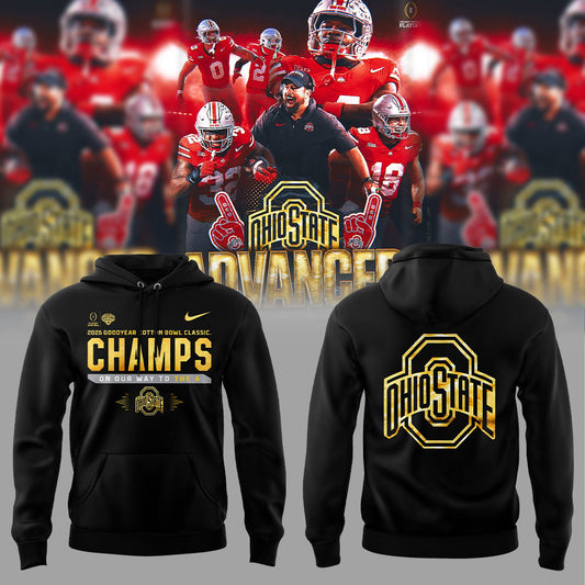 Ohio State Football ARE 2025 COTTON BOWL CHAMPIONS Black Hoodie
