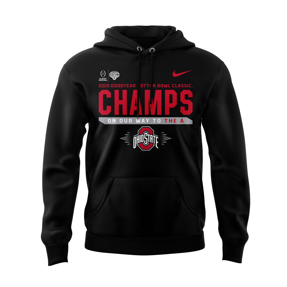 Ohio State Football ARE 2025 COTTON BOWL CHAMPIONS Black Hoodie