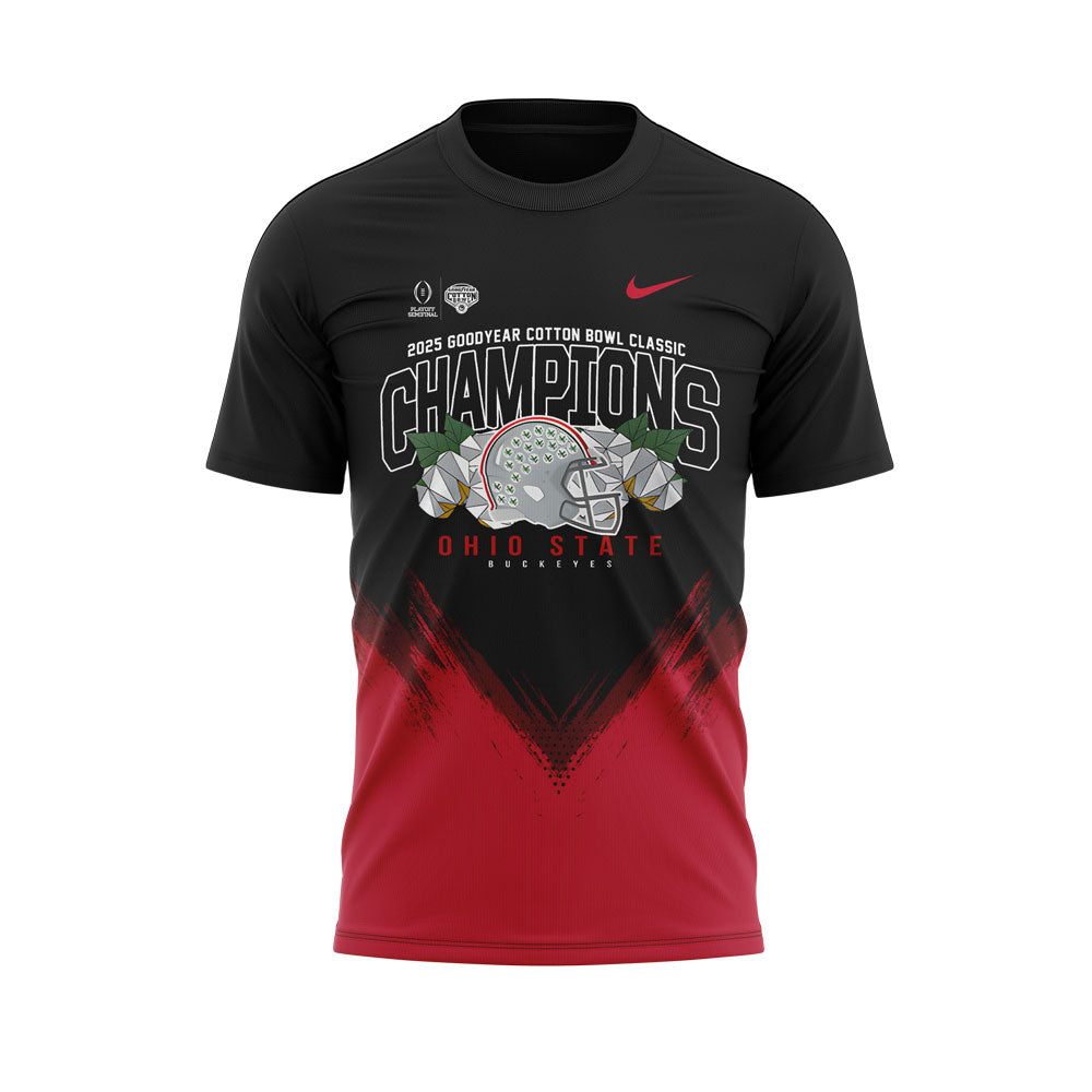 Ohio State Football ARE 2025 COTTON BOWL CHAMPIONS Black/Red T-shirt