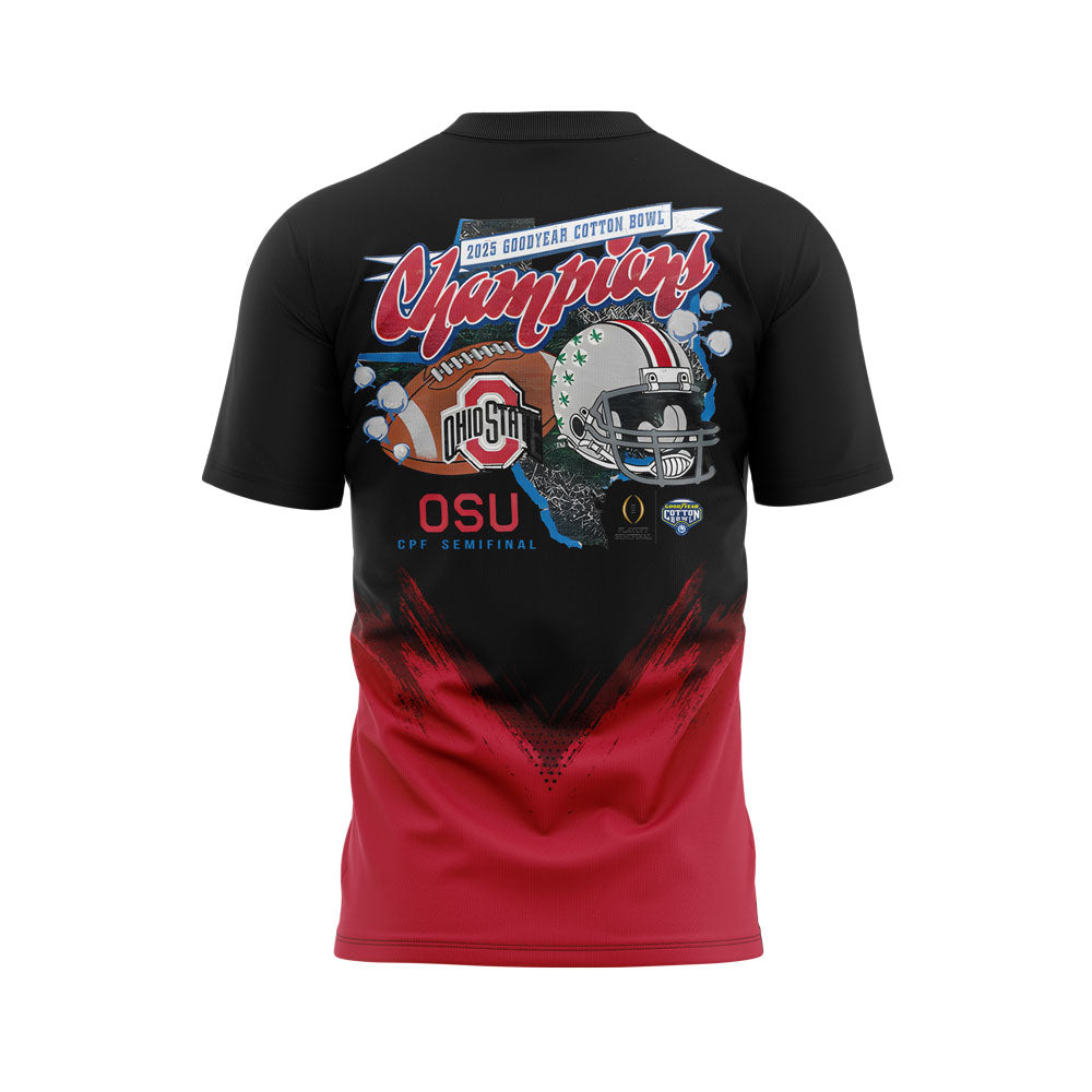 Ohio State Football ARE 2025 COTTON BOWL CHAMPIONS Black/Red T-shirt