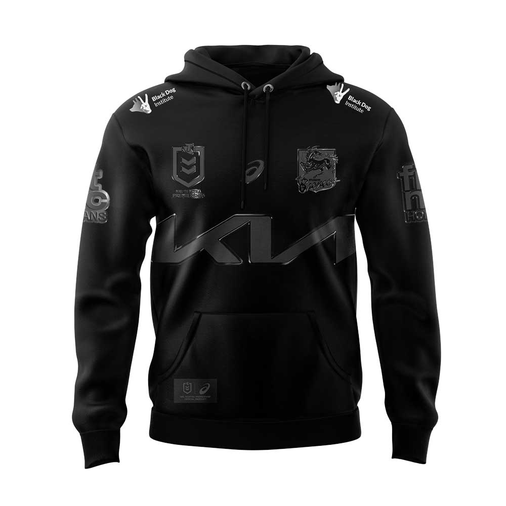 Limited Brisbane Broncos Our 2025 Black Uniform Hoodie Old Logo