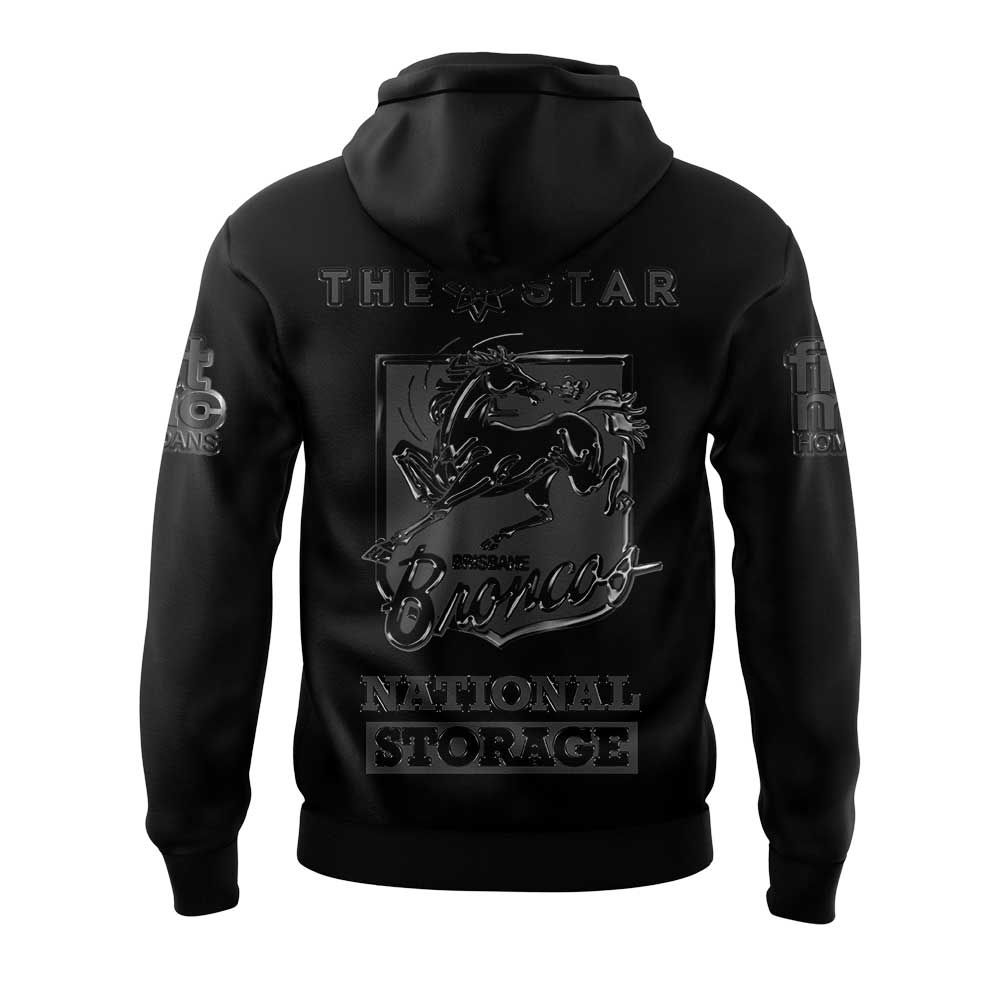Limited Brisbane Broncos Our 2025 Black Uniform Hoodie Old Logo