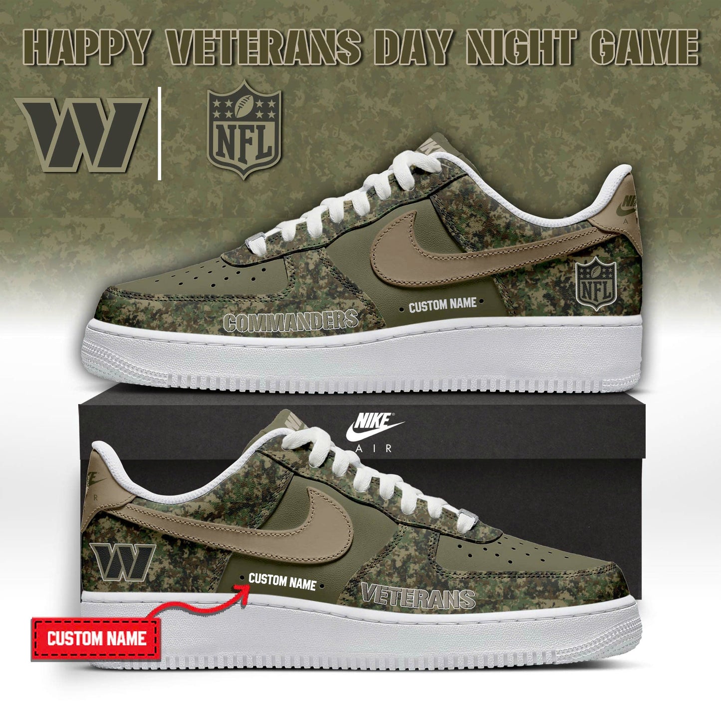 NFL × Happy Veteran Day AF1 Sneakers