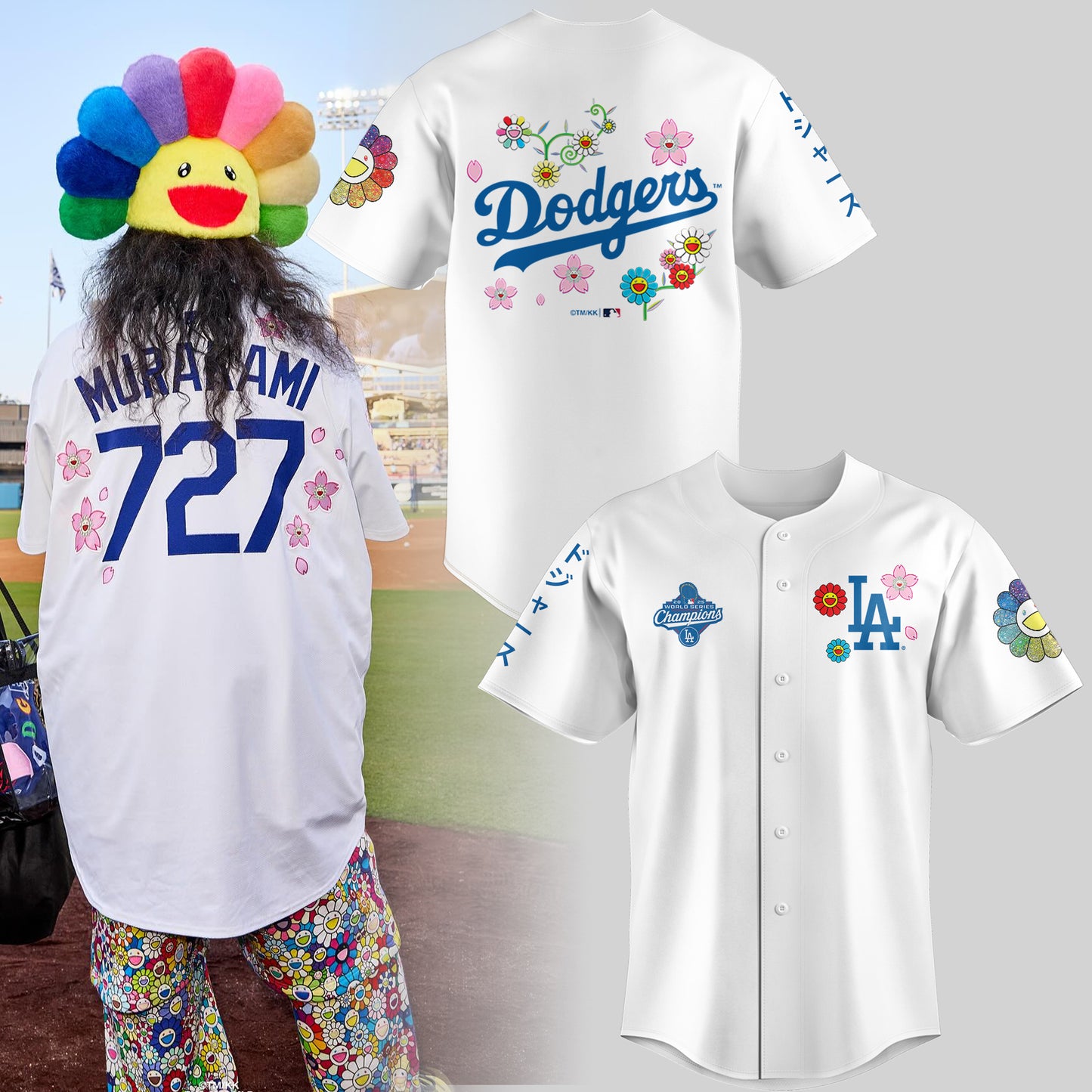 Los Angeles Dodgers 2025 WS Champions x Takashi Murakami Limited Edition Jersey