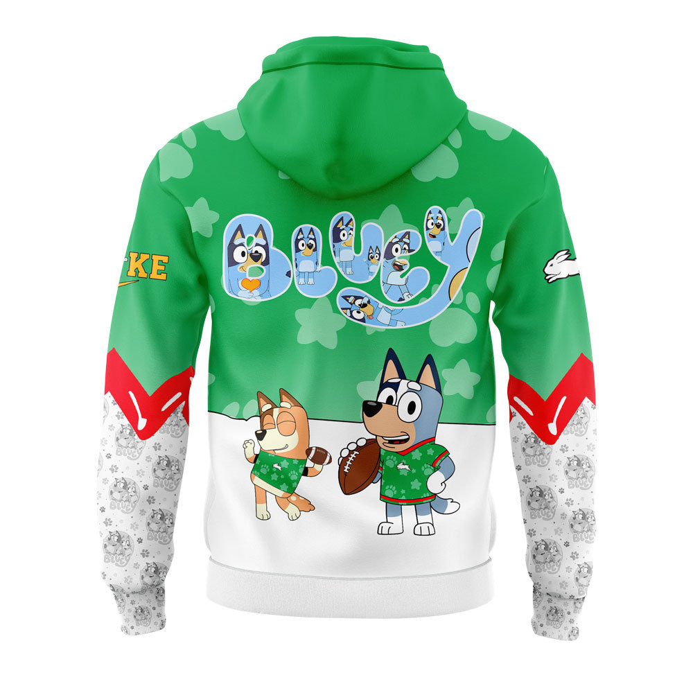 South Sydney Rabbitohs x Bluey and Bingo Hoodie