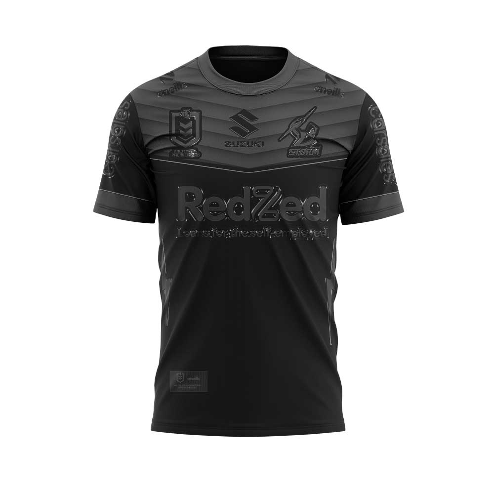 Limited Edition Melbourne Storm Back In Black Uniform T-Shirt