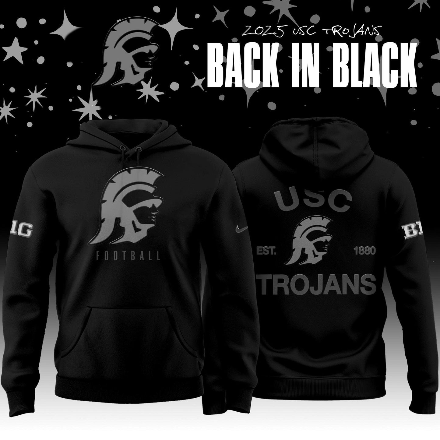 USC Trojans football Back In Black 2025 Special Edition Hoodie