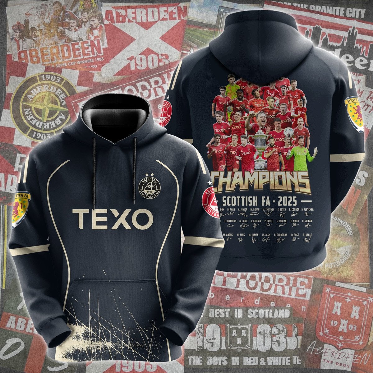 The Champions of Scotland – Aberdeen 2025 Hoodie
