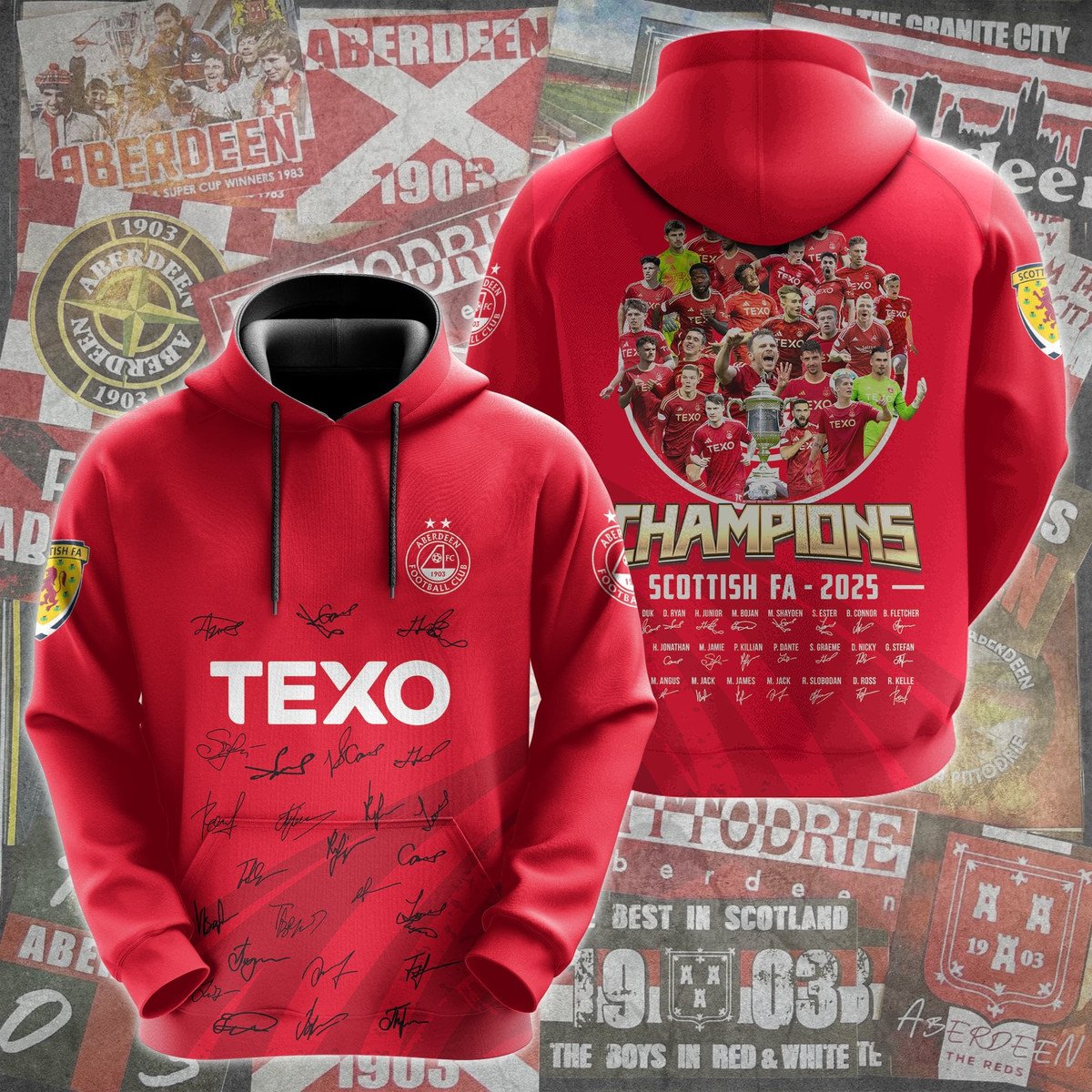 The Champions of Scotland – Aberdeen 2025 Hoodie