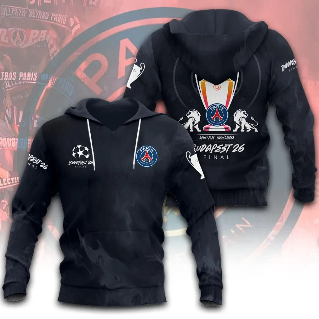 Paris Saint-Germain F.C Champions League Final 2026 3D Apparel Hoodie