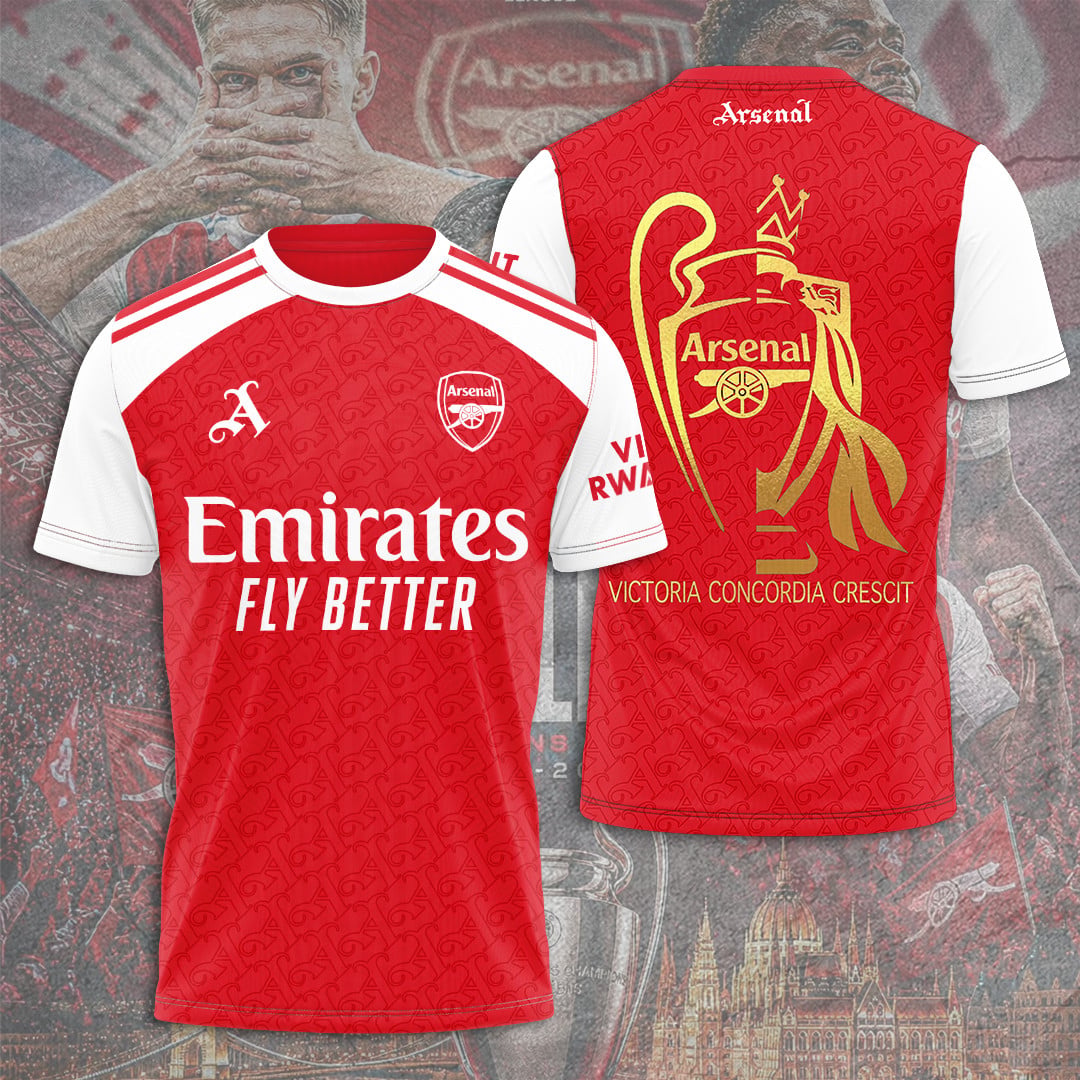 Arsenal F.C Champions Final 2026 3D Apparel T-Shirt