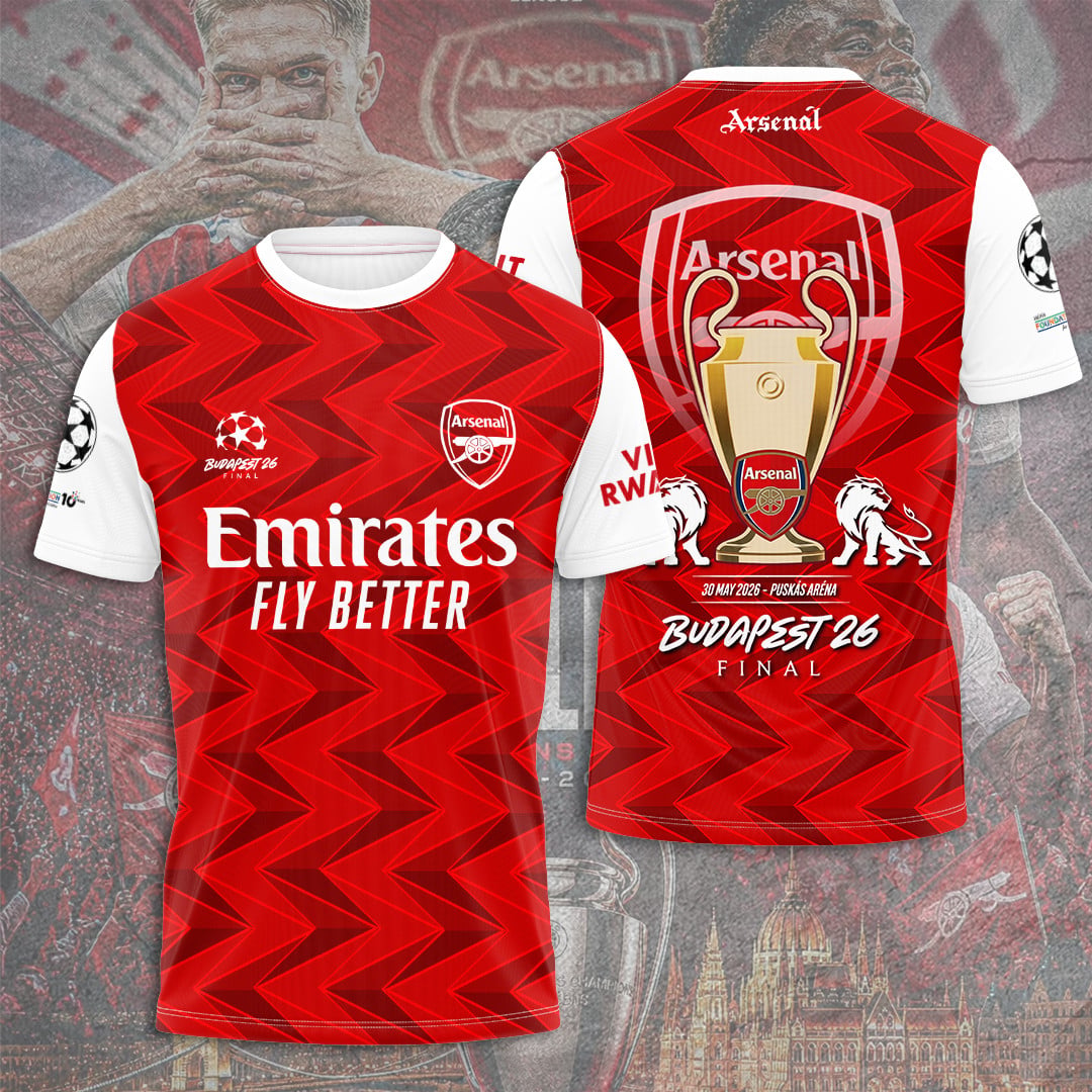 Arsenal F.C Champions League Final 2026 3D Apparel T-Shirt