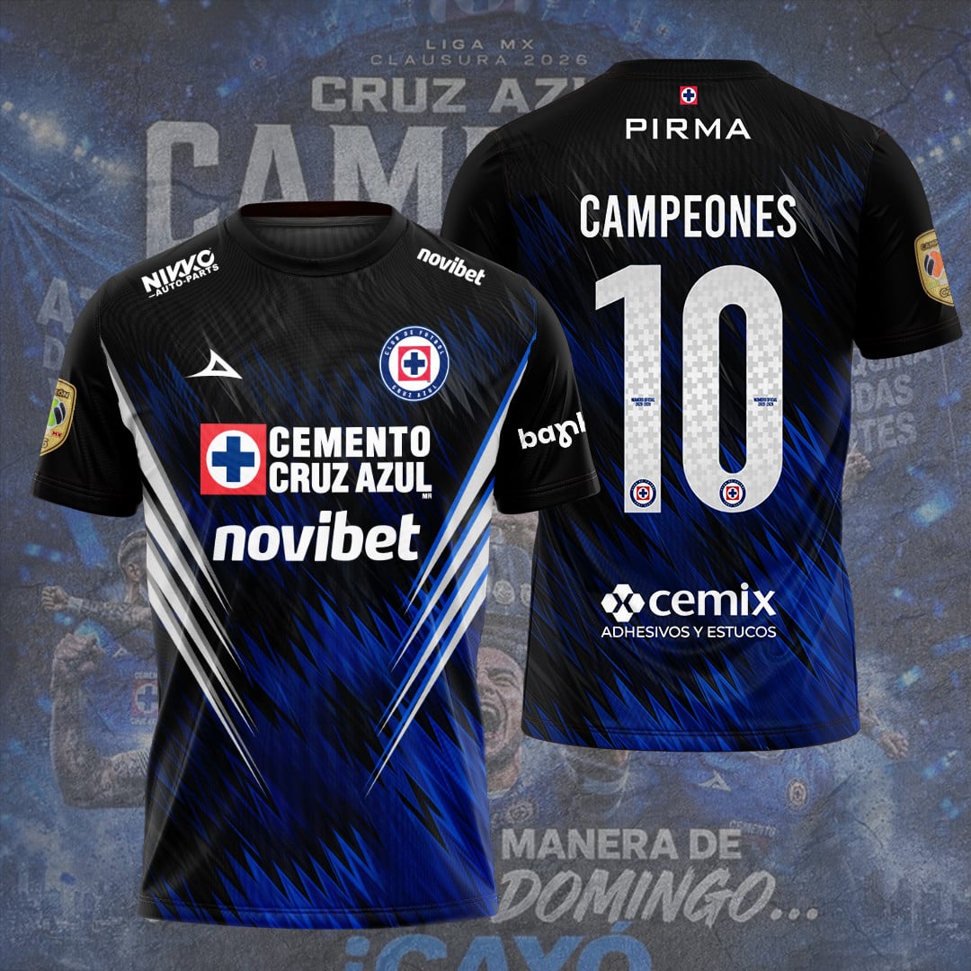 Cruz Azul Campeón del Clausura 2026 3D Apparel T-Shirt
