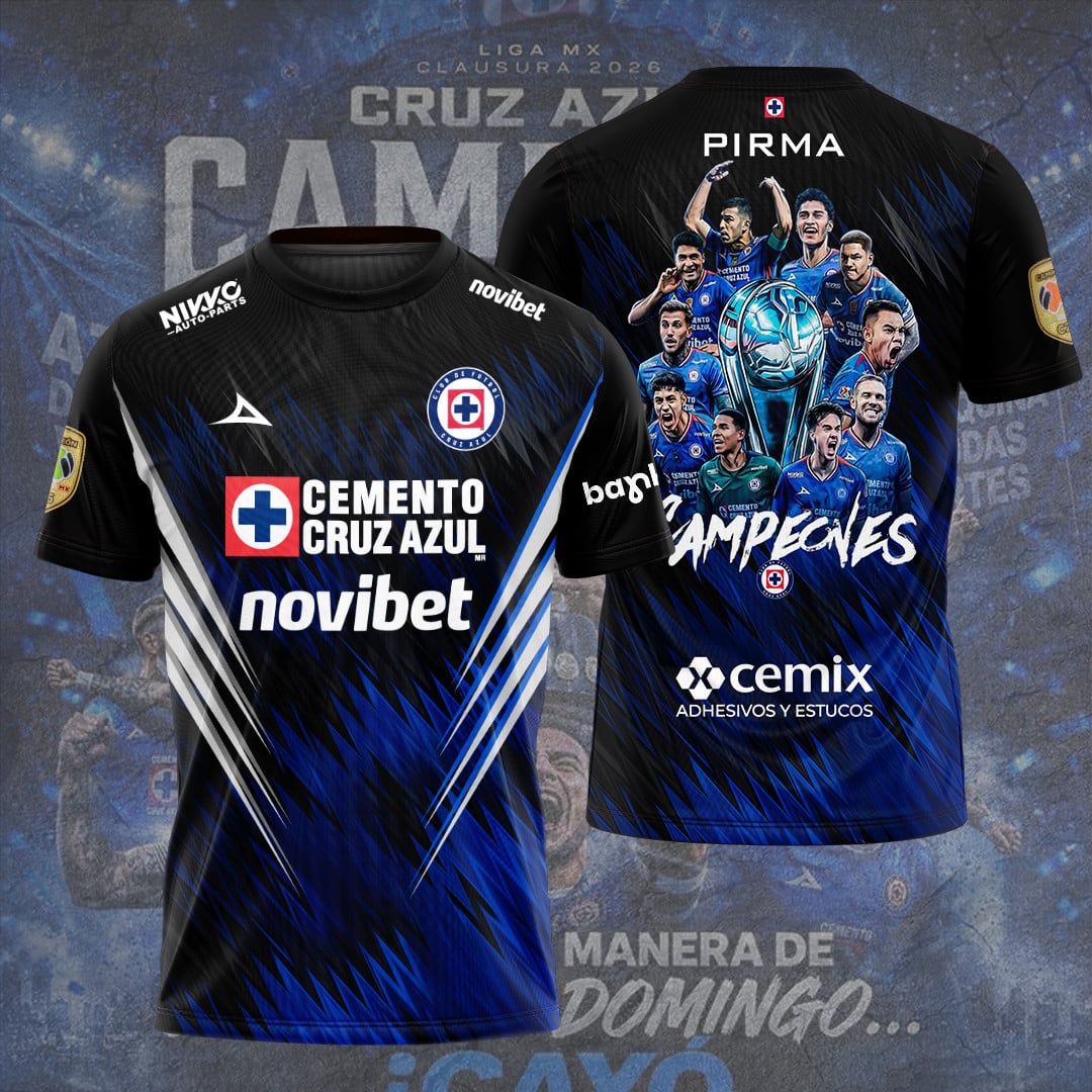 Cruz Azul Campeón del Clausura 2026 3D Apparel T-Shirt