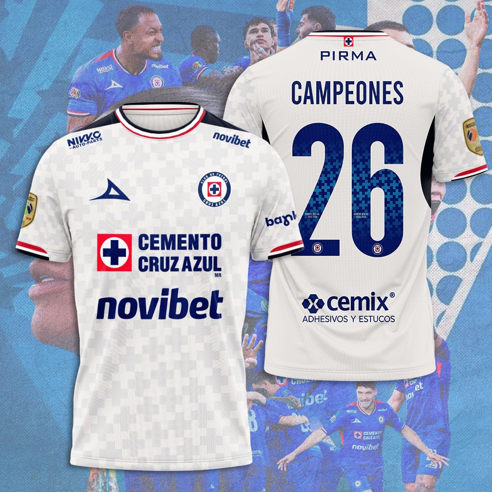 Cruz Azul Campeón del Clausura 2026 3D Apparel T-Shirt