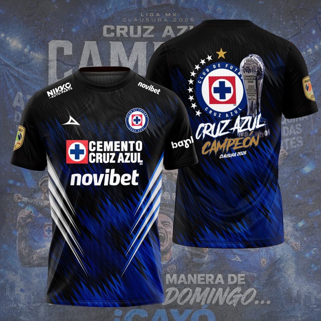 Cruz Azul Campeón del Clausura 2026 3D Apparel T-Shirt