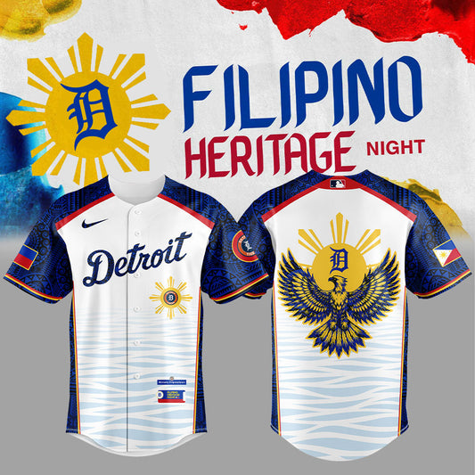 Detroit Tigers Filipino Heritage Night New Combo Jersey