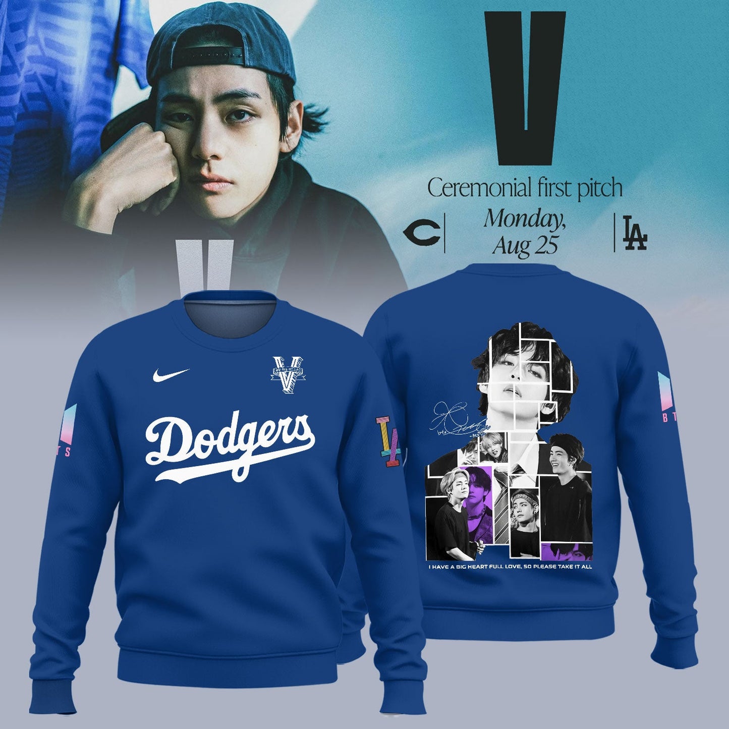 Los Angeles Dodgers x V BTS Sweatshirt