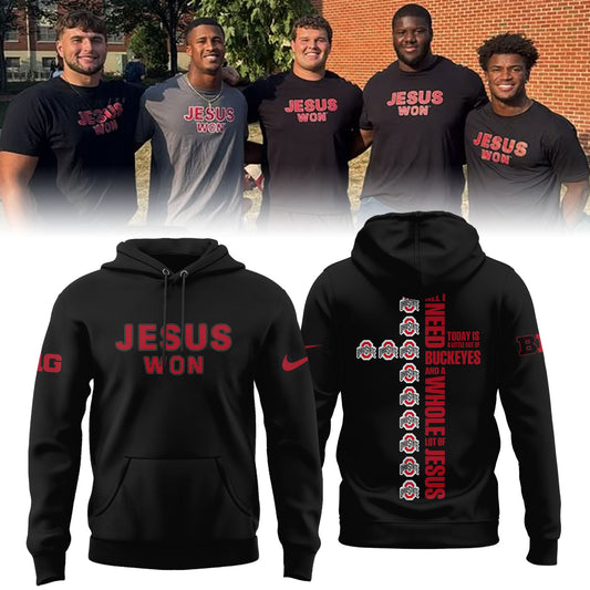 Ohio State Buckeyes Jesus Won Limited Edition Hoodie
