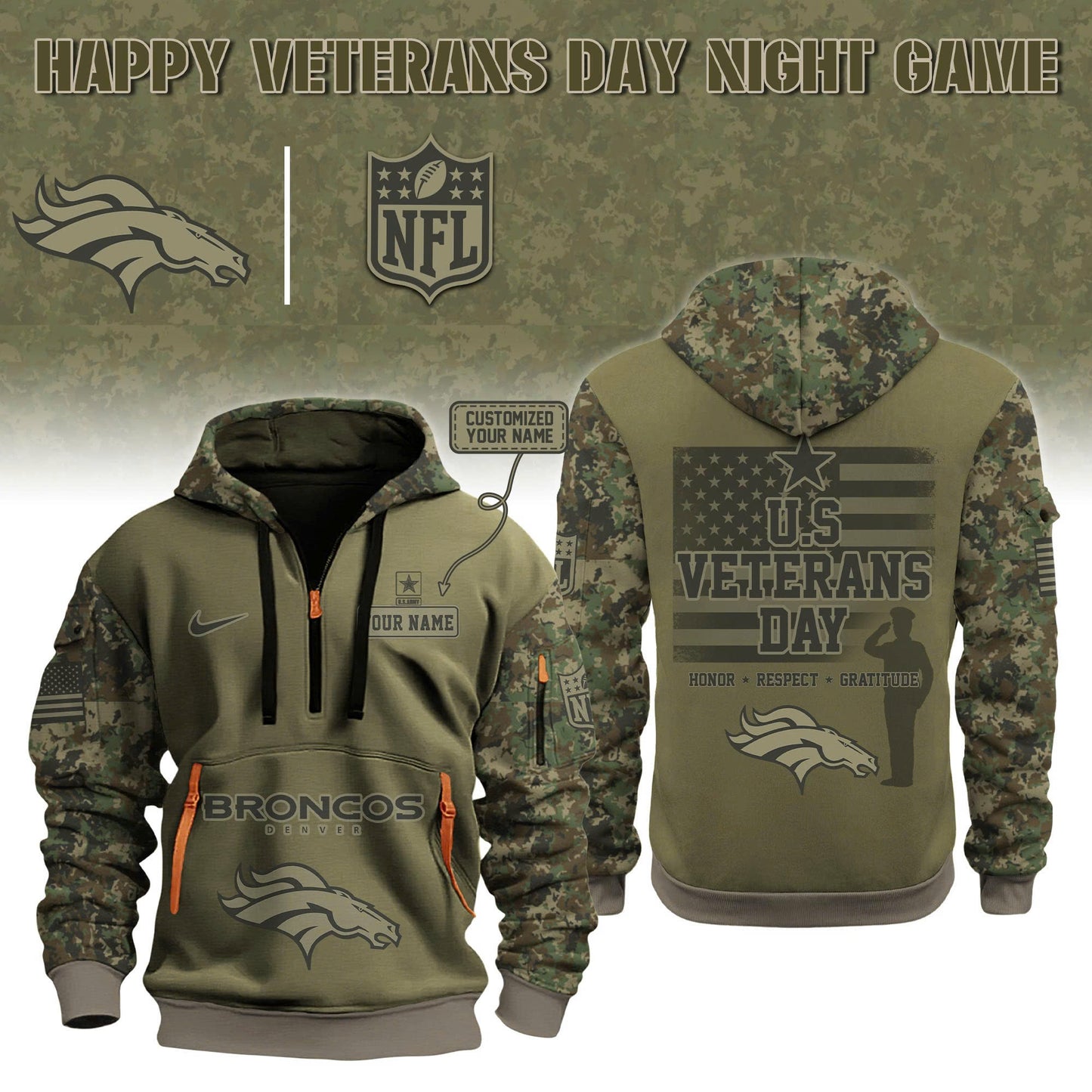 NFL x Happy Veterans Day Night Game Hoodie 2025 Limited