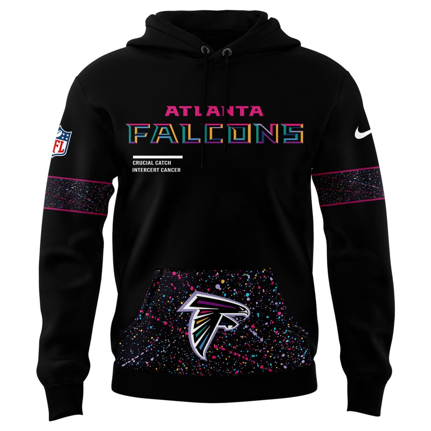 Atlanta Falcons Nike Black 2025 NFL Crucial Catch Limited Edition Hoodie